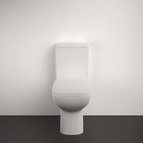 Ideal Standard i.life A rimless close coupled toilet with 4/6 dual flush and slow close seat