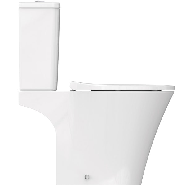 Ideal Standard Concept Air water saving open back close coupled toilet with soft close toilet seat