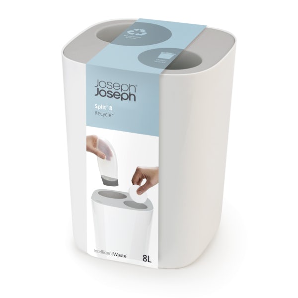 Joseph Joseph Split grey bathroom waste separation bin