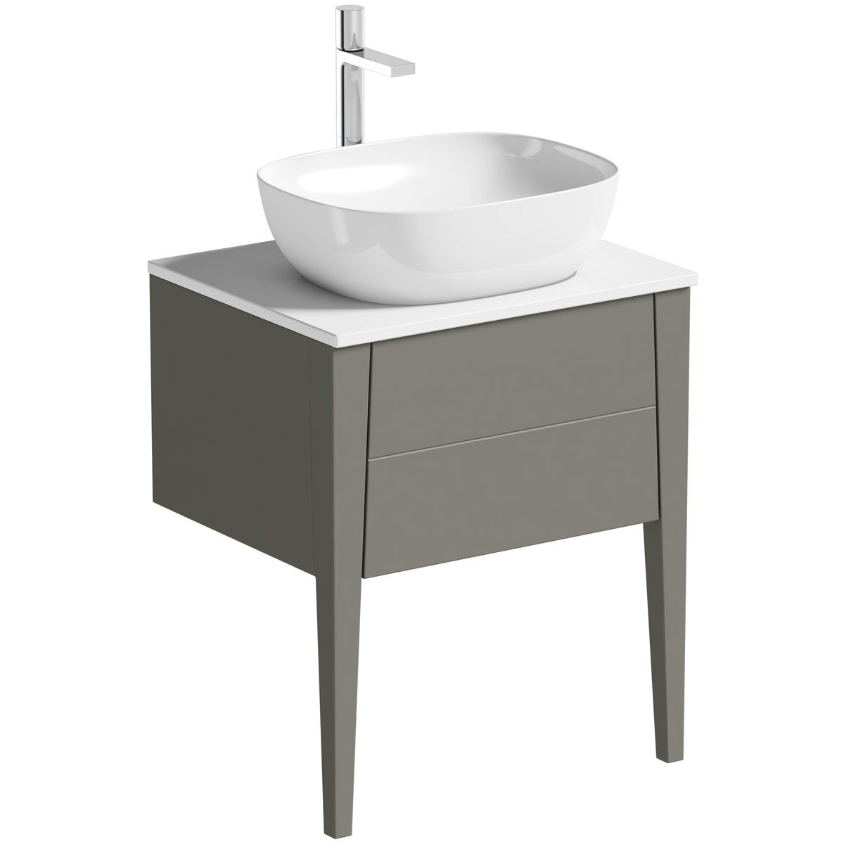 Ceramic Countertop And Basin 600mm, Stone Bathroom Vanity Units