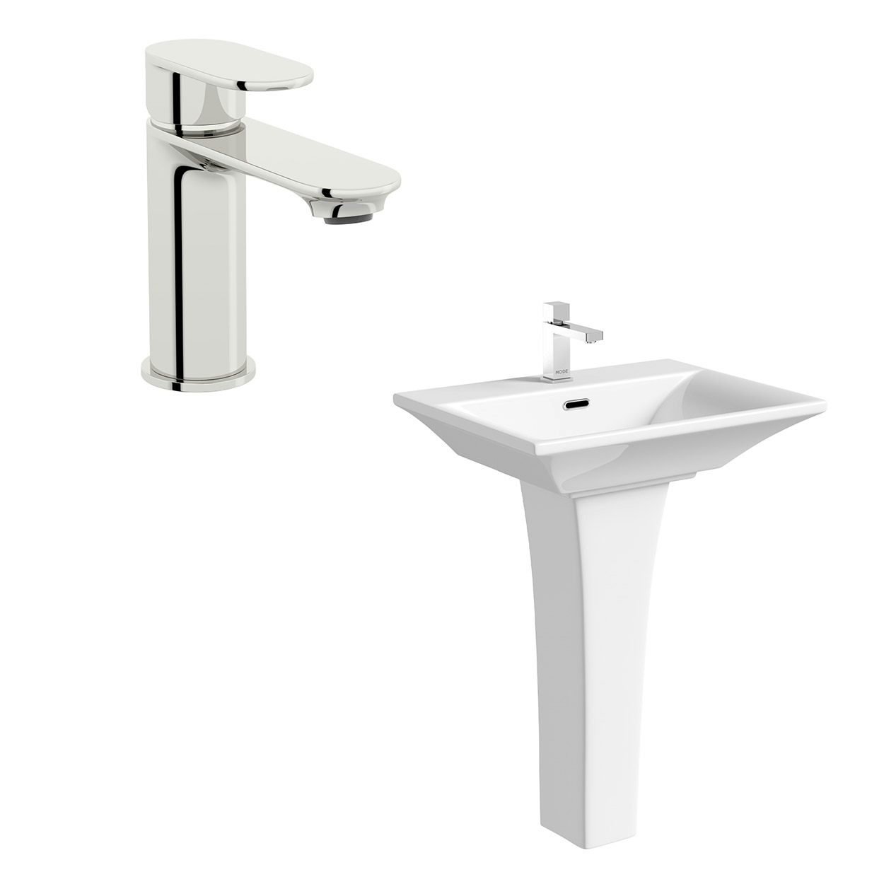 Mode Austin 1 tap hole full pedestal basin 600mm with tap