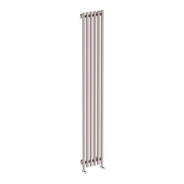 Tune matt nickel single vertical radiator 1800 x 290