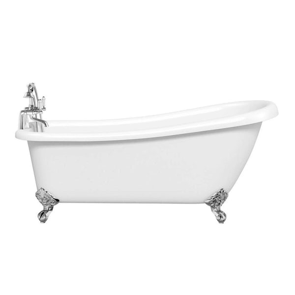 Winchester bathroom suite with Winchester roll top bath with ball and claw feet