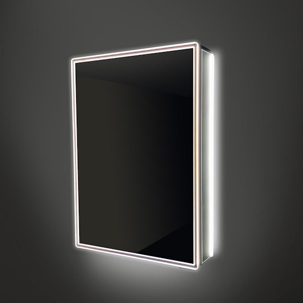 HiB Isoe LED illuminated mirror cabinet 500 x 700mm