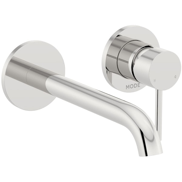 Mode Spencer round wall mounted basin and bath mixer pack