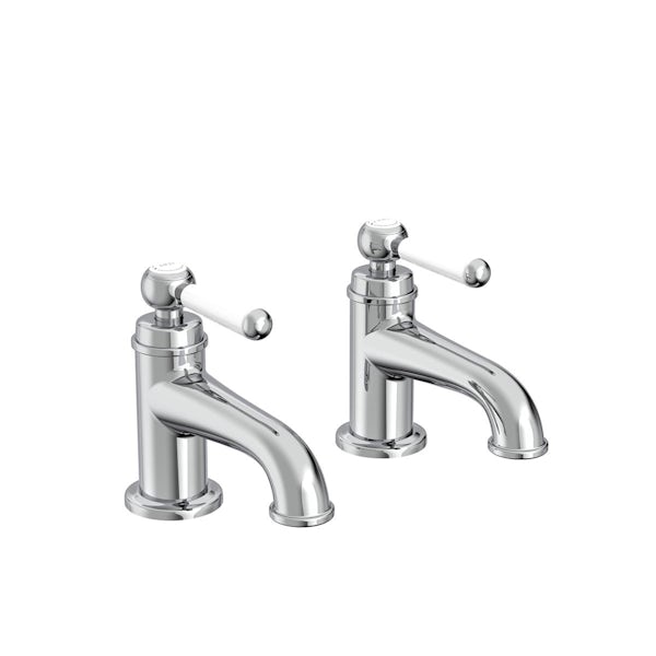 The Bath Co. Aylesford Vintage basin pillar taps with waste