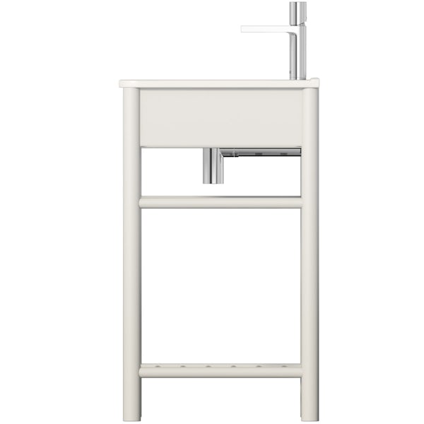 South Bank white washstand with basin 600mm