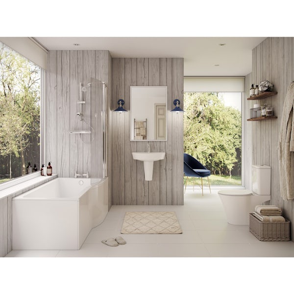 Ideal Standard Concept Air complete right hand shower bath suite 1700 x 800