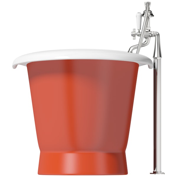 Artist Collection Orange Burst traditional freestanding bath & tap pack
