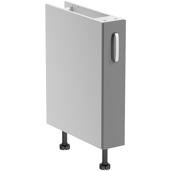 Schon Boston mid grey 150mm pull out base unit