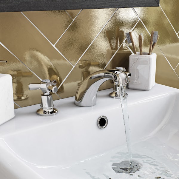 The Bath Co. Beaumont 3 hole basin and bath shower mixer tap pack