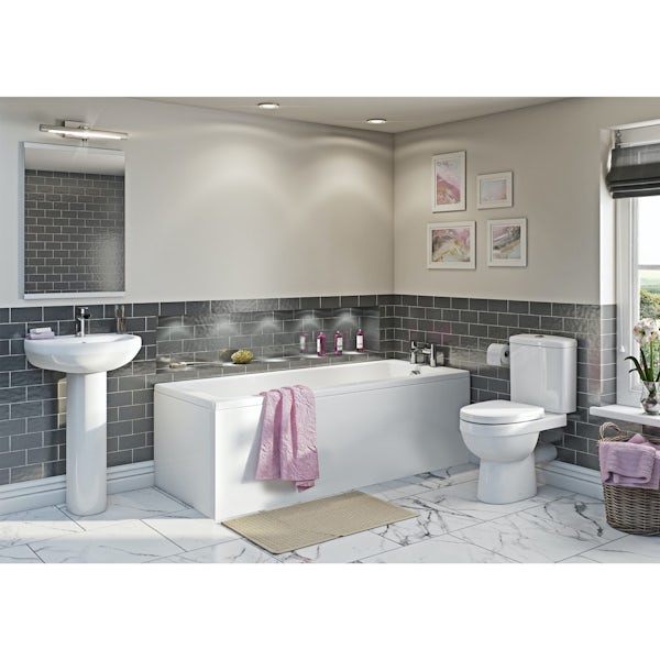 Orchard Eden complete bathroom suite with straight bath