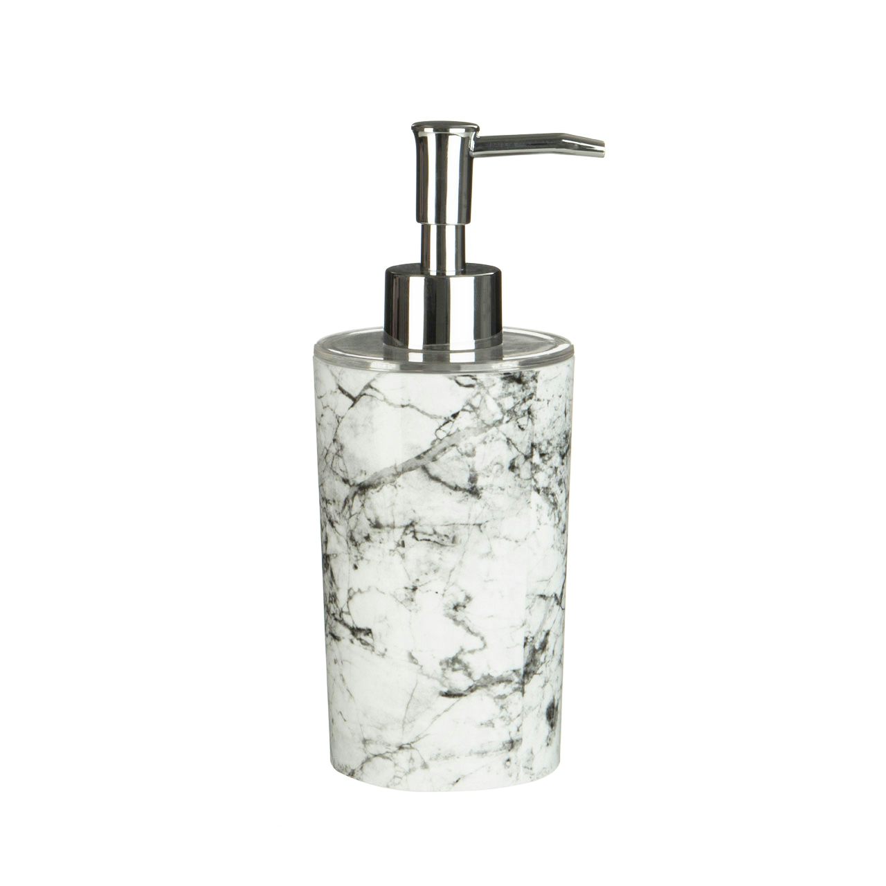 Accents Rome black and white marble effect soap dispenser