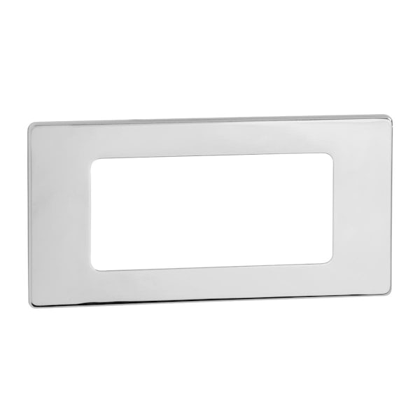 Proofvision polished steel faceplate for dual toothbrush charger and with socket charger