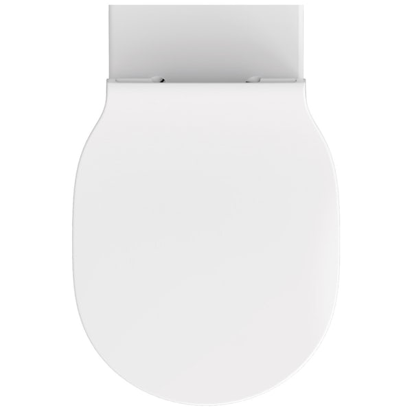 Ideal Standard Concept Air gloss white countertop vanity unit with back to wall toilet