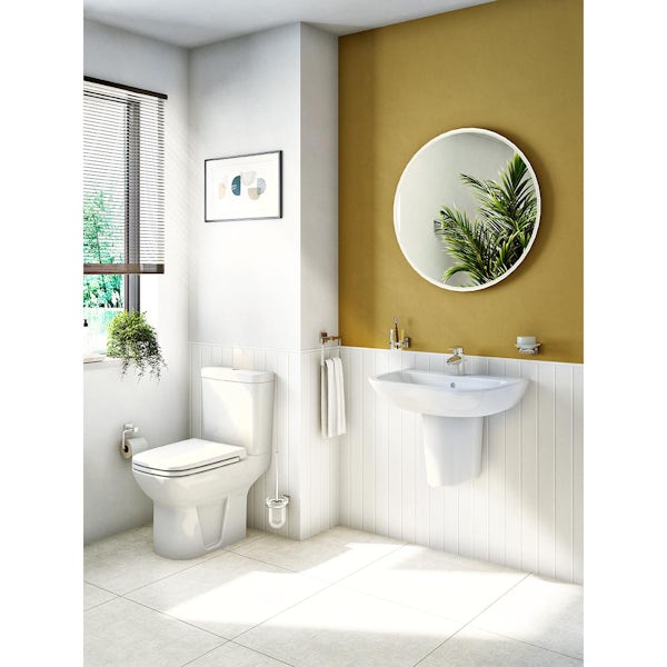 VitrA S20 open back close coupled toilet with toilet seat