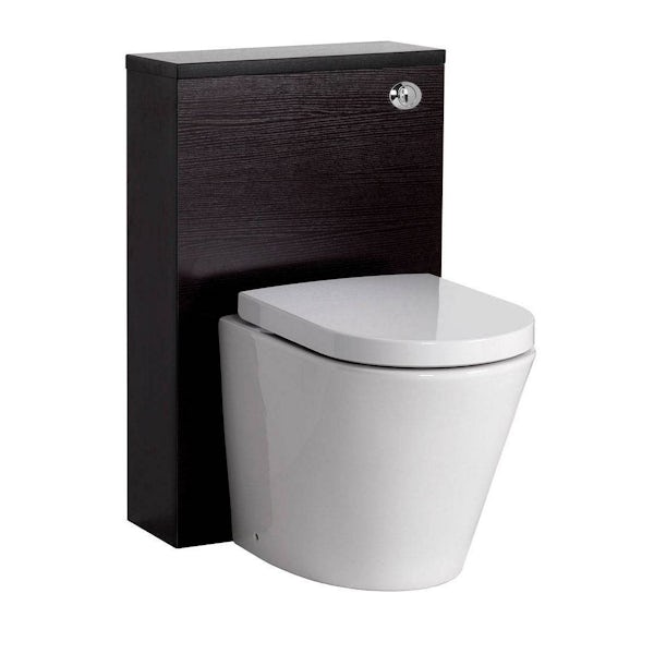 Arte Back To Wall Toilet inc Seat & Slimline Wenge Unit