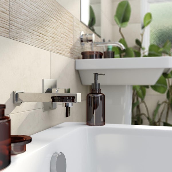 Orchard Square wall mounted bath filler spout