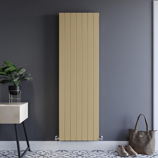 The Heating Co. Edmonton vertical matt bronze aluminium radiator