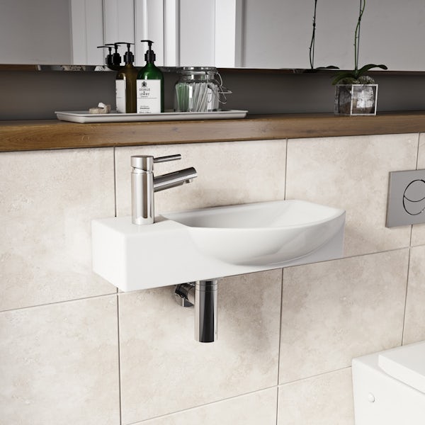 Lugano wall hung basin 505mm offer pack