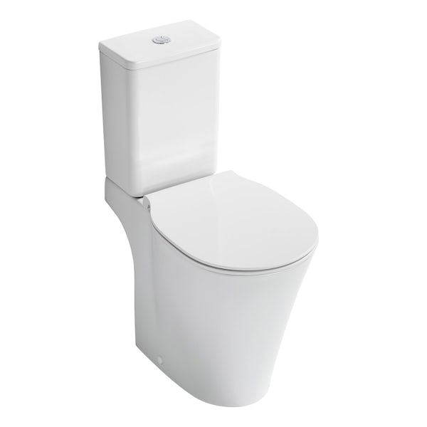 Ideal Standard Concept Air complete left hand white furniture and Idealform Plus shower bath suite 1700 x 800