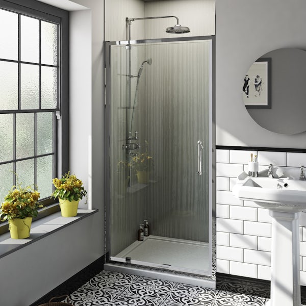 The Bath Co. Winchester traditional 6mm pivot shower door
