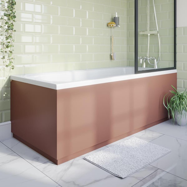 Orchard Lea tuscan red straight bath panel pack