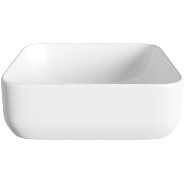 Accents Pemberton square thin edge countertop basin 360mm with tap