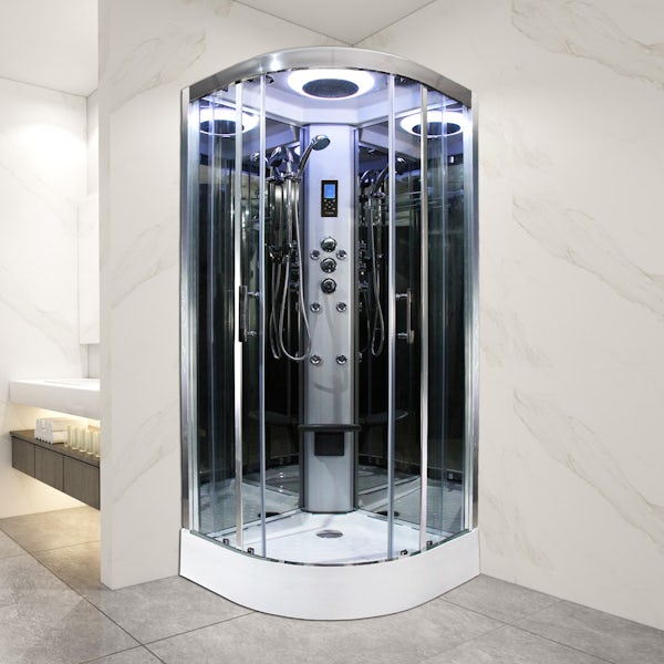 Insignia Premium quadrant shower cabin with clear glass