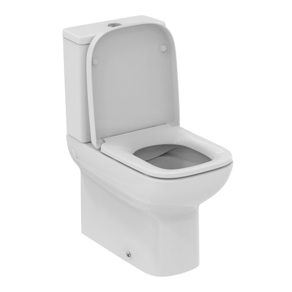 Ideal Standard i.life A rimless shrouded close coupled toilet with 2.6/4 dual flush and slow close toilet seat