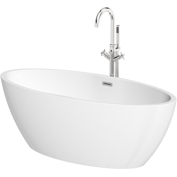 Mode freestanding contemporary bath with freestanding bath tap 1700 x 770