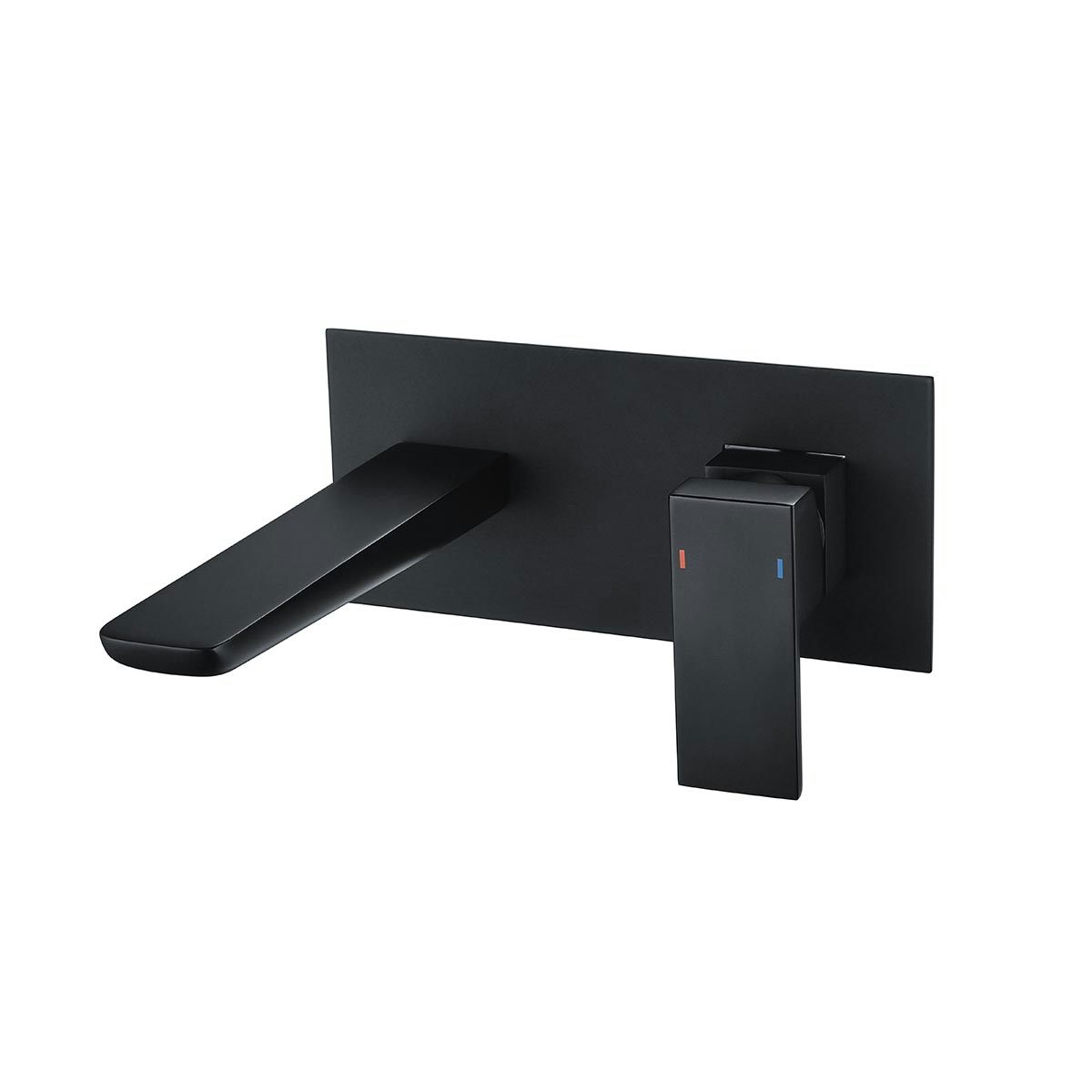 Mode Foster II black wall mounted basin mixer tap | VictoriaPlum.com