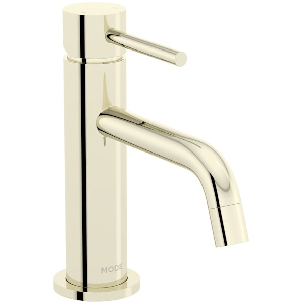 Mode Spencer round gold basin mixer tap offer pack