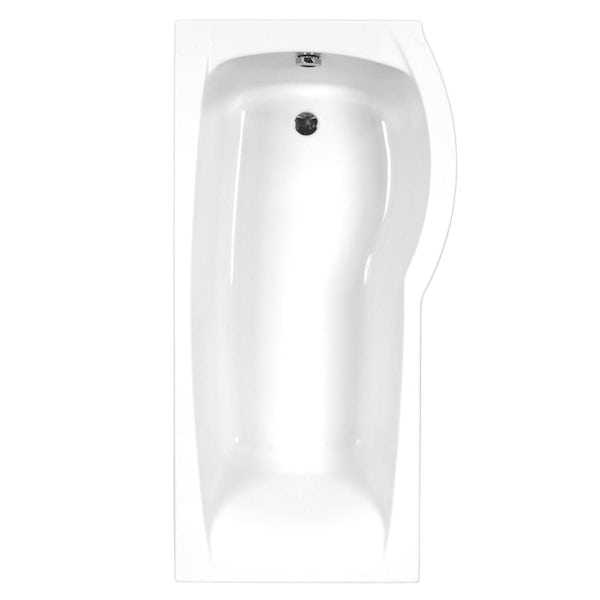 Carron Aspect 5mm P shaped right handed shower bath 1700 x 800