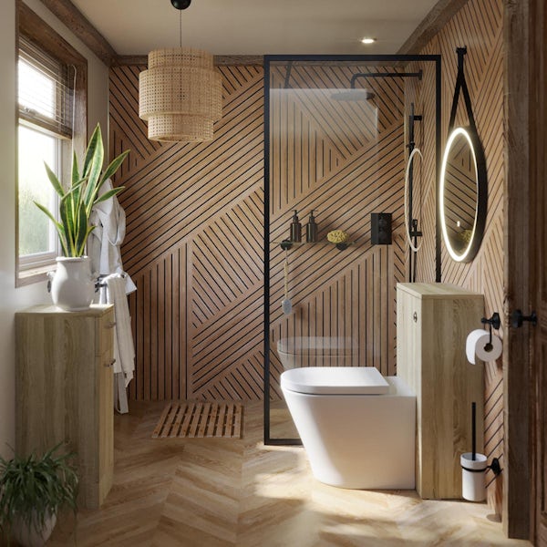 Kinewall Graphic Wood Design shower wall panel 1200 x 2500