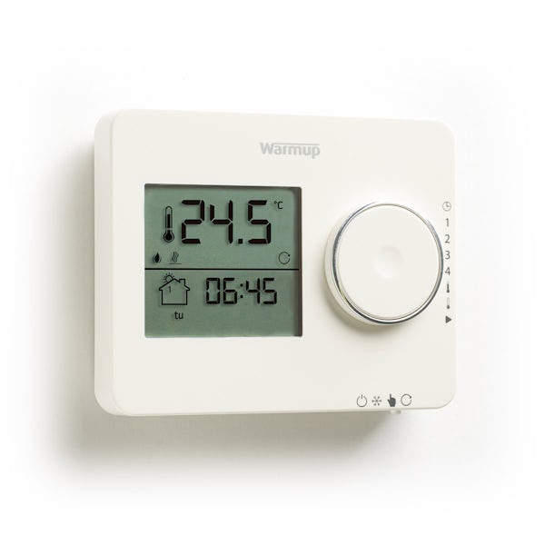 Warmup Tempo underfloor heating thermostat porcelain white
