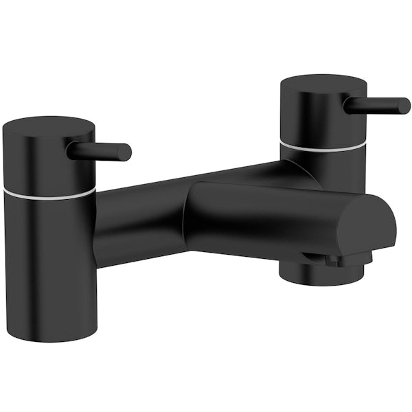 Orchard Eden black basin and bath mixer tap pack