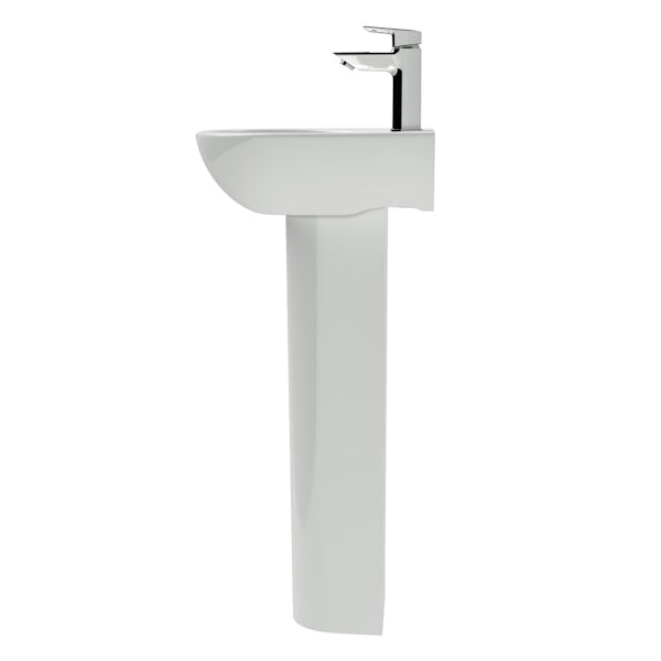 Ideal Standard Tesi 1 tap hole full pedestal basin 450mm