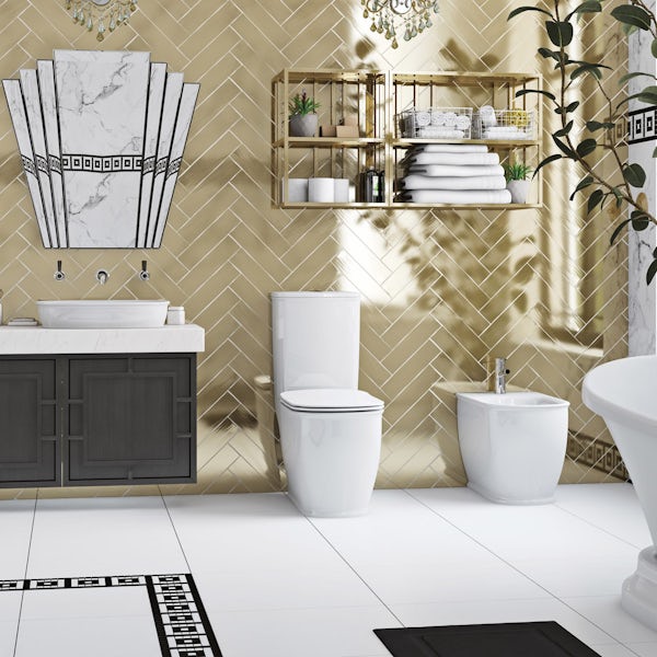 The Bath Co. Beaumont close coupled toilet with soft close seat