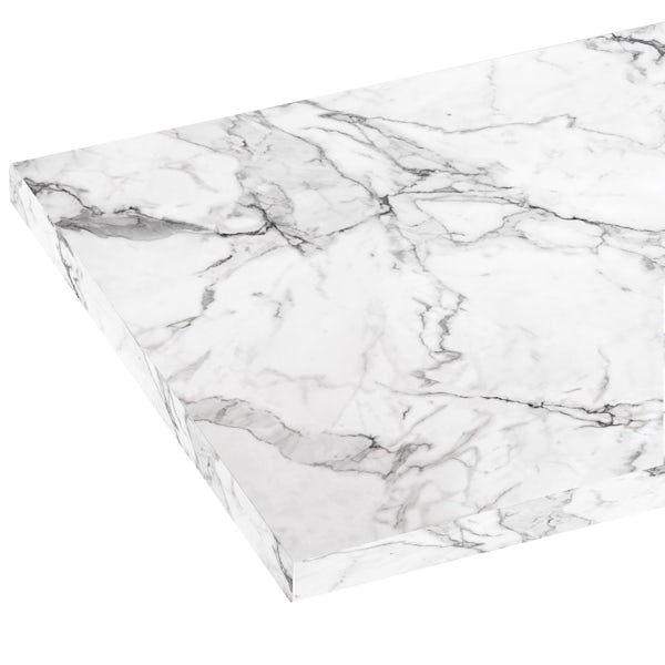 Mode Nouvel white marble laminate worktop 353 x 1500mm