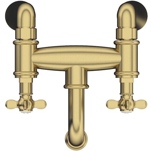 The Bath Co. Windsor brushed brass bath mixer tap