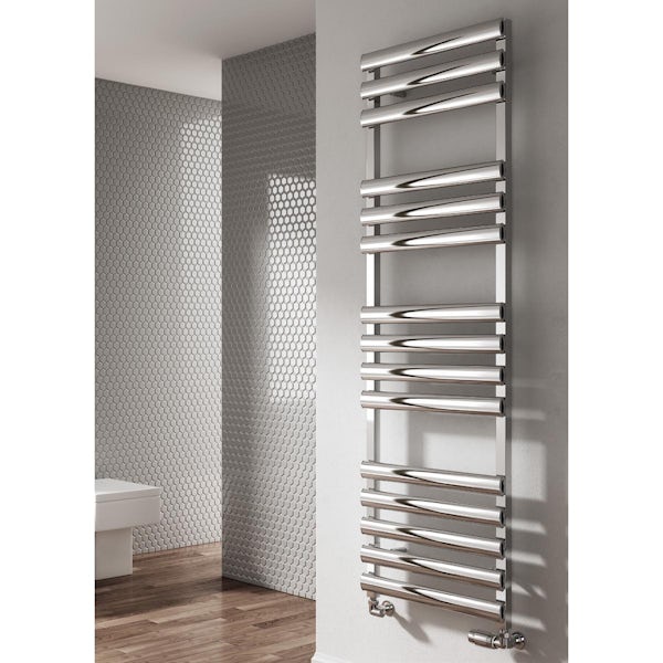 Reina Veroli polished aluminium designer towel rail