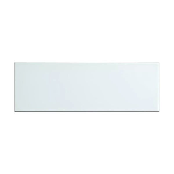 British Ceramic Tile glass whisper white gloss tile 148mm x 448mm - Box of 5