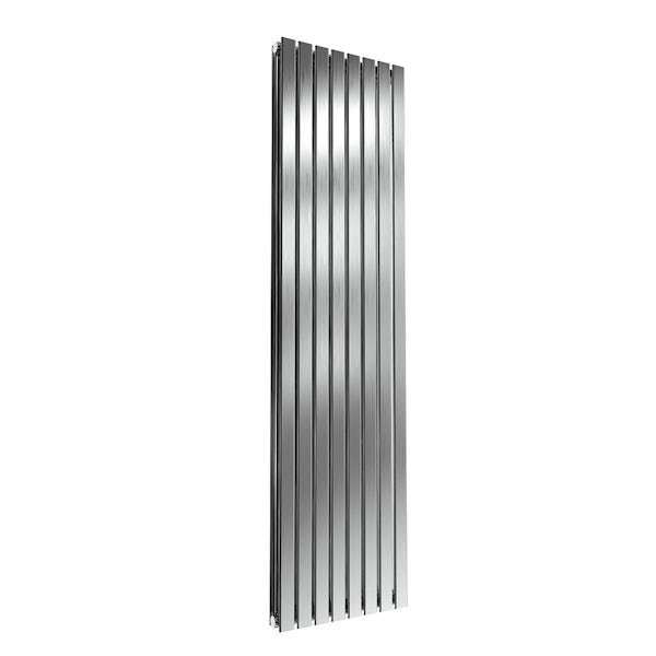 Reina Flox double brushed stainless steel designer radiator