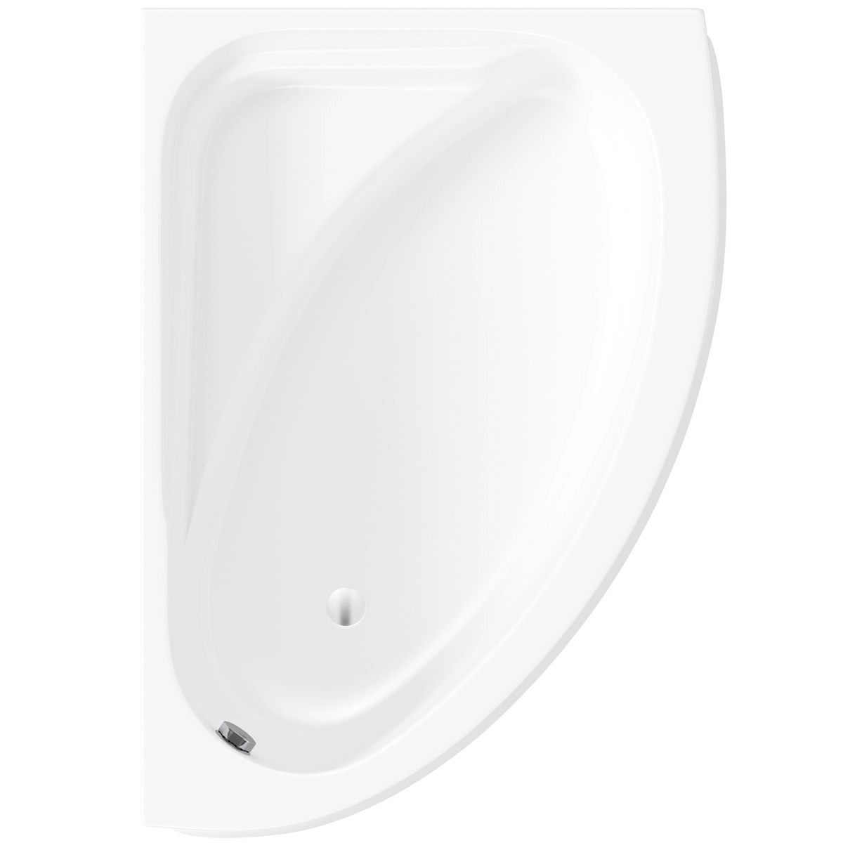 Orchard Elsdon right handed offset corner bath 1500mm with tap