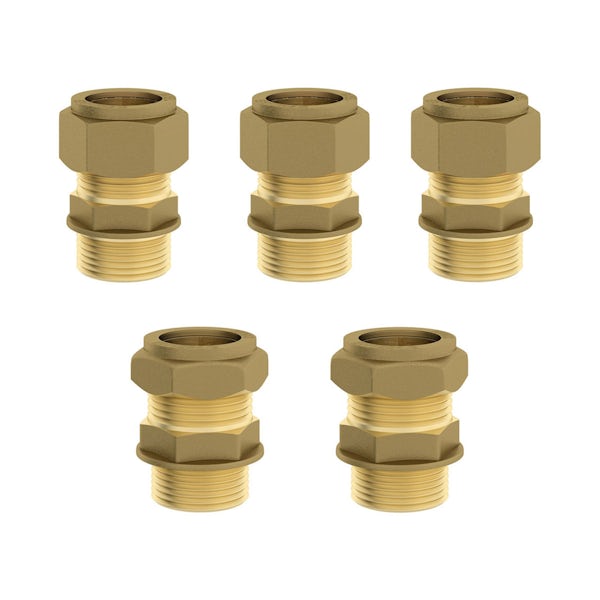 Triple valve straight male connectors pack