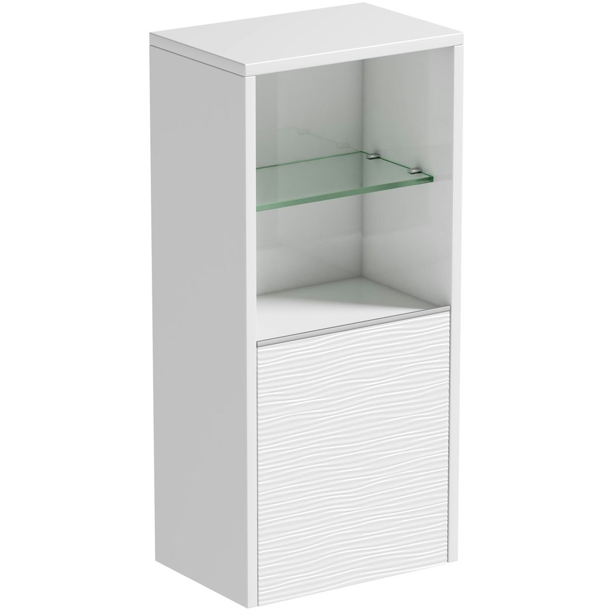 Mode Banks textured matt white wall storage unit 330mm ...