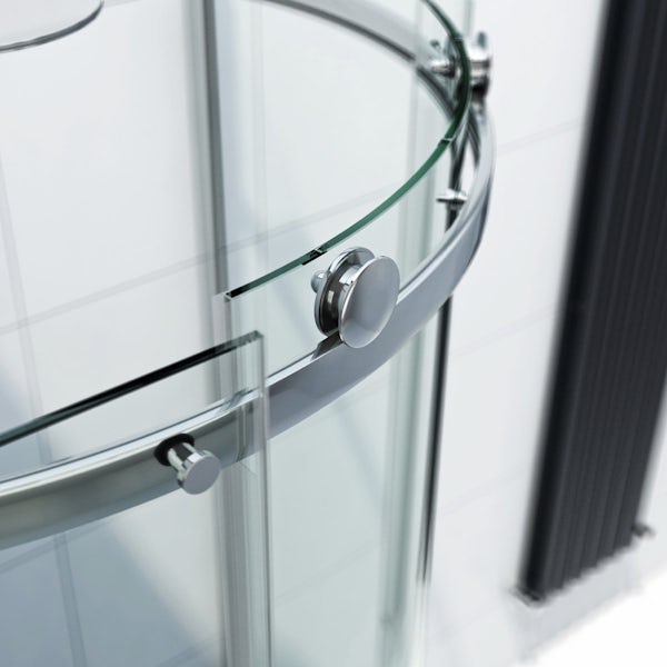 Infiniti 8mm One Door Offset Quadrant Shower Enclosure 900 x 760 RH