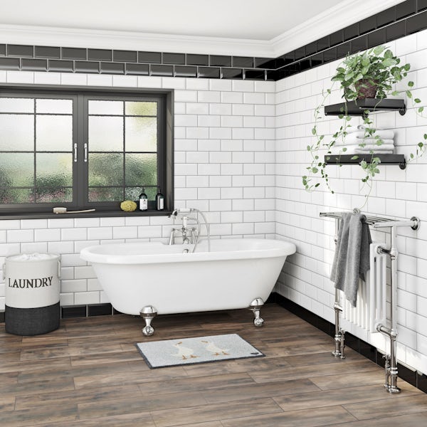 The Bath Co. Traditional double ended roll top bath with ball and claw feet 1700 x 750