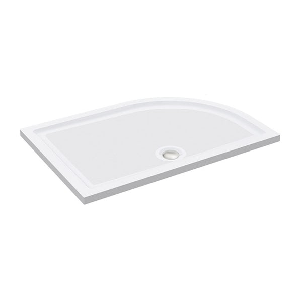 Orchard 6mm offset left handed quadrant shower enclosure pack with anti slip tray